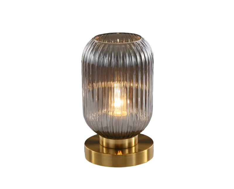 CrystalGlow Designer Tischlampe – Moderner Kristall-Look Weiß Wohnzimmer