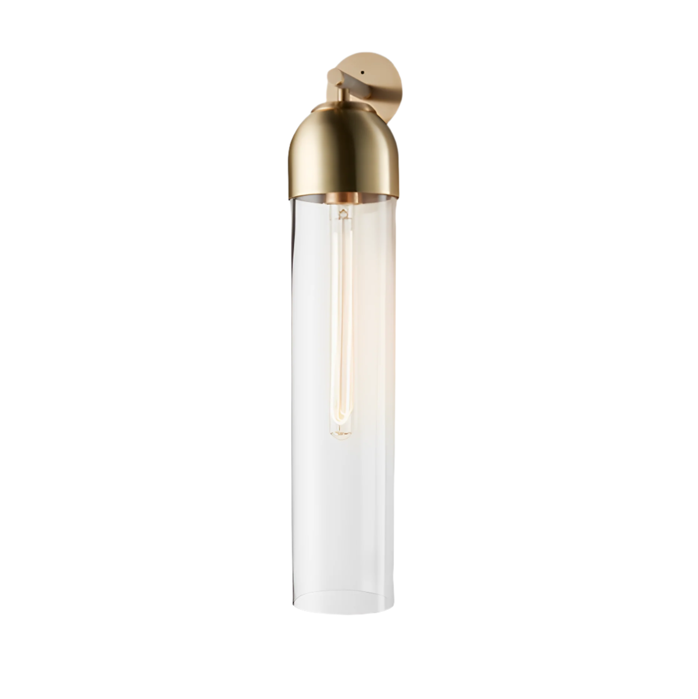 GlanzArt – Moderne Kunstglas Wandleuchte LED Gold Wohnzimmer & Flur