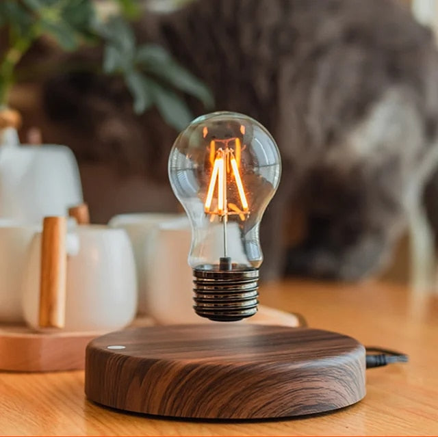FloatLux Schwebelampe – Moderne LED Glühbirne Warmweiß Wohnzimmer