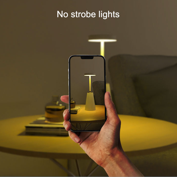 LumoLite LED Tischlampe – Kabellos, dimmbar, weiß, für Terrasse & Garten