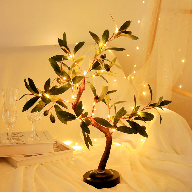 LumiBaum LED Tischlampe Baumform Warmlicht Gold