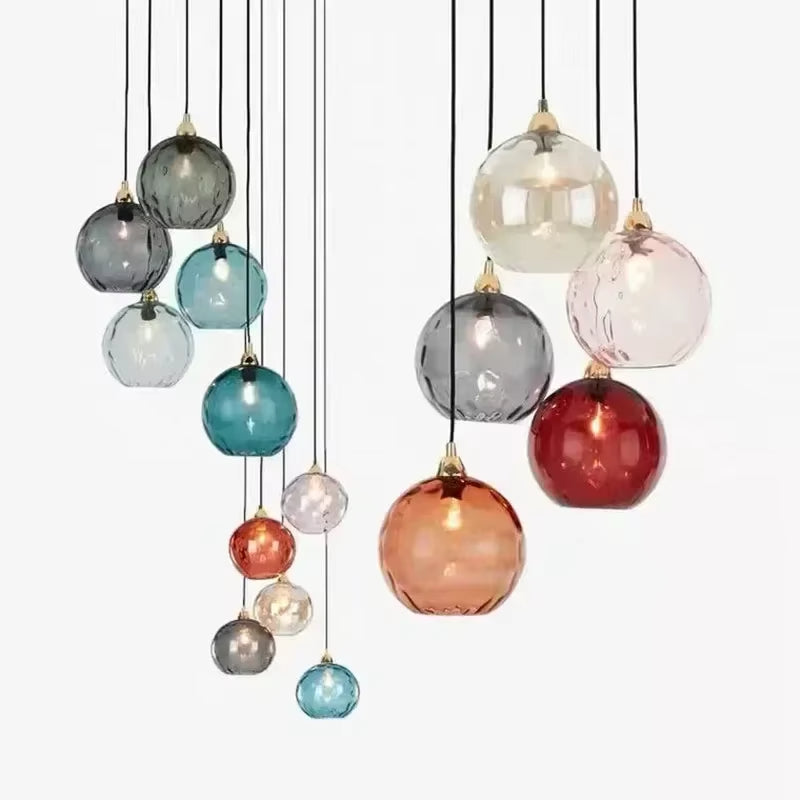 AquaGlow Glas-Pendelleuchte Modern Bunt mit Wassereffekt für Esszimmer