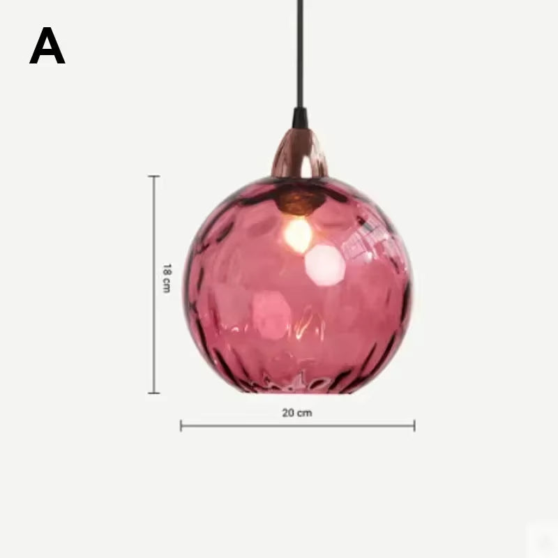 AquaGlow Glas-Pendelleuchte Modern Bunt mit Wassereffekt für Esszimmer