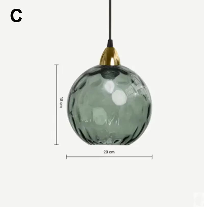 AquaGlow Glas-Pendelleuchte Modern Bunt mit Wassereffekt für Esszimmer