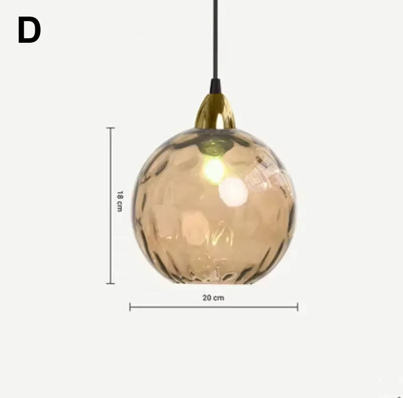 AquaGlow Glas-Pendelleuchte Modern Bunt mit Wassereffekt für Esszimmer
