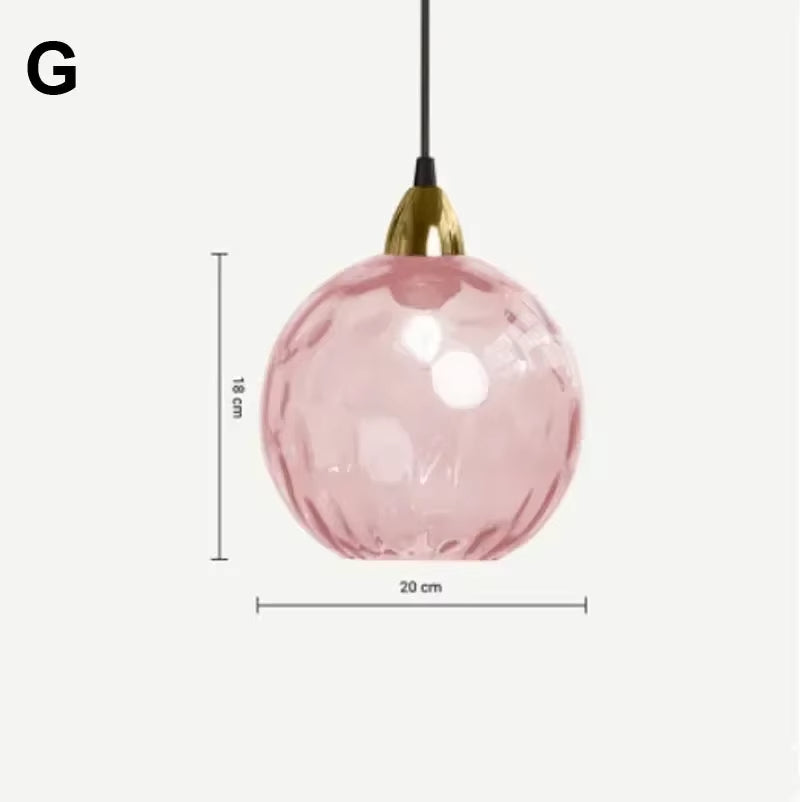 AquaGlow Glas-Pendelleuchte Modern Bunt mit Wassereffekt für Esszimmer