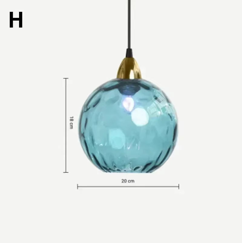 AquaGlow Glas-Pendelleuchte Modern Bunt mit Wassereffekt für Esszimmer