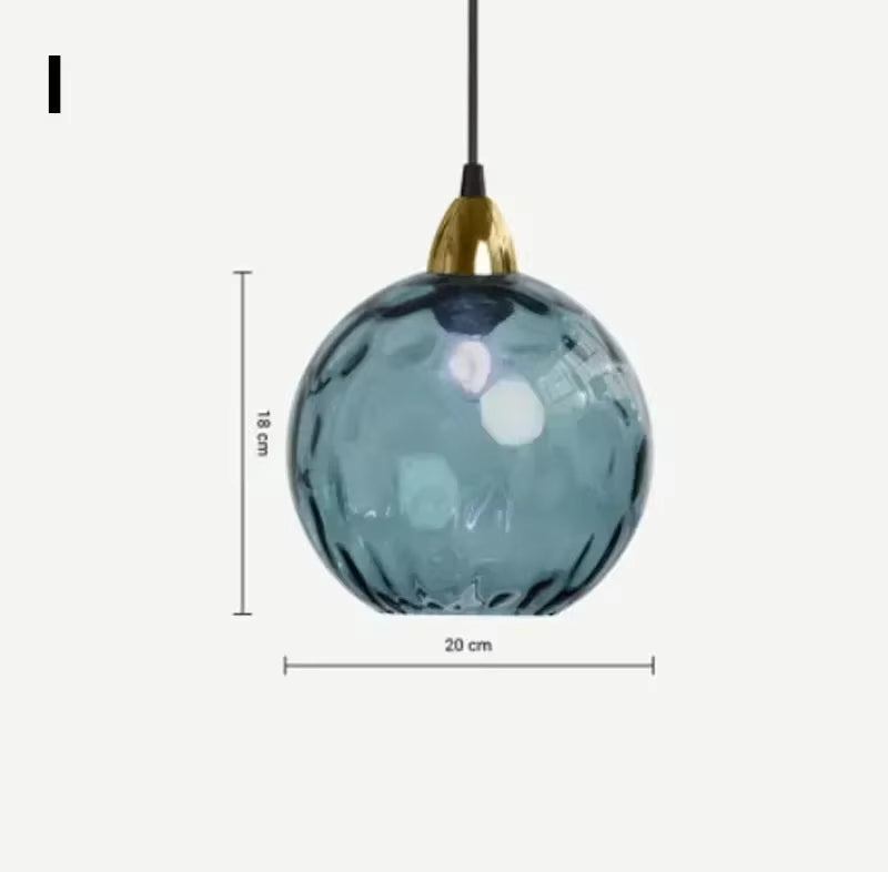 AquaGlow Glas-Pendelleuchte Modern Bunt mit Wassereffekt für Esszimmer
