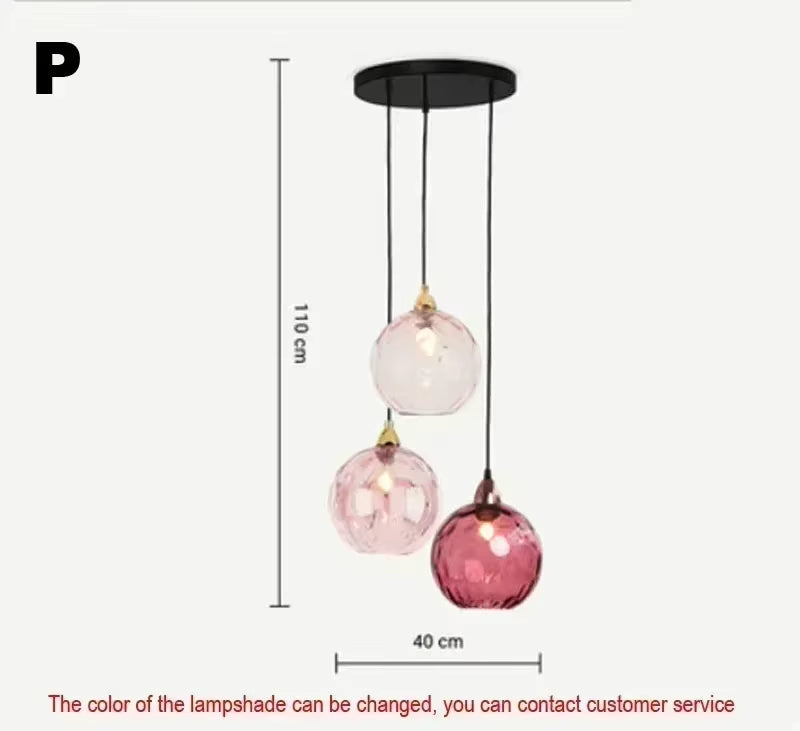 AquaGlow Glas-Pendelleuchte Modern Bunt mit Wassereffekt für Esszimmer