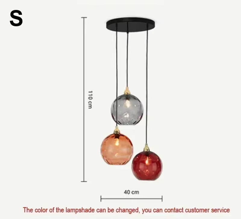 AquaGlow Glas-Pendelleuchte Modern Bunt mit Wassereffekt für Esszimmer