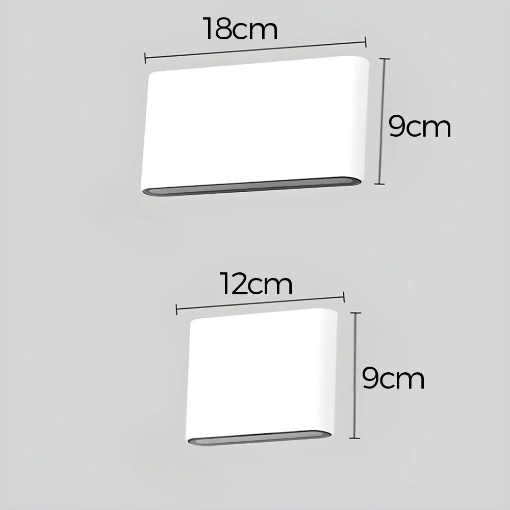 Moderne wasserdichte LED Wandleuchte doppelte Lichtquelle
