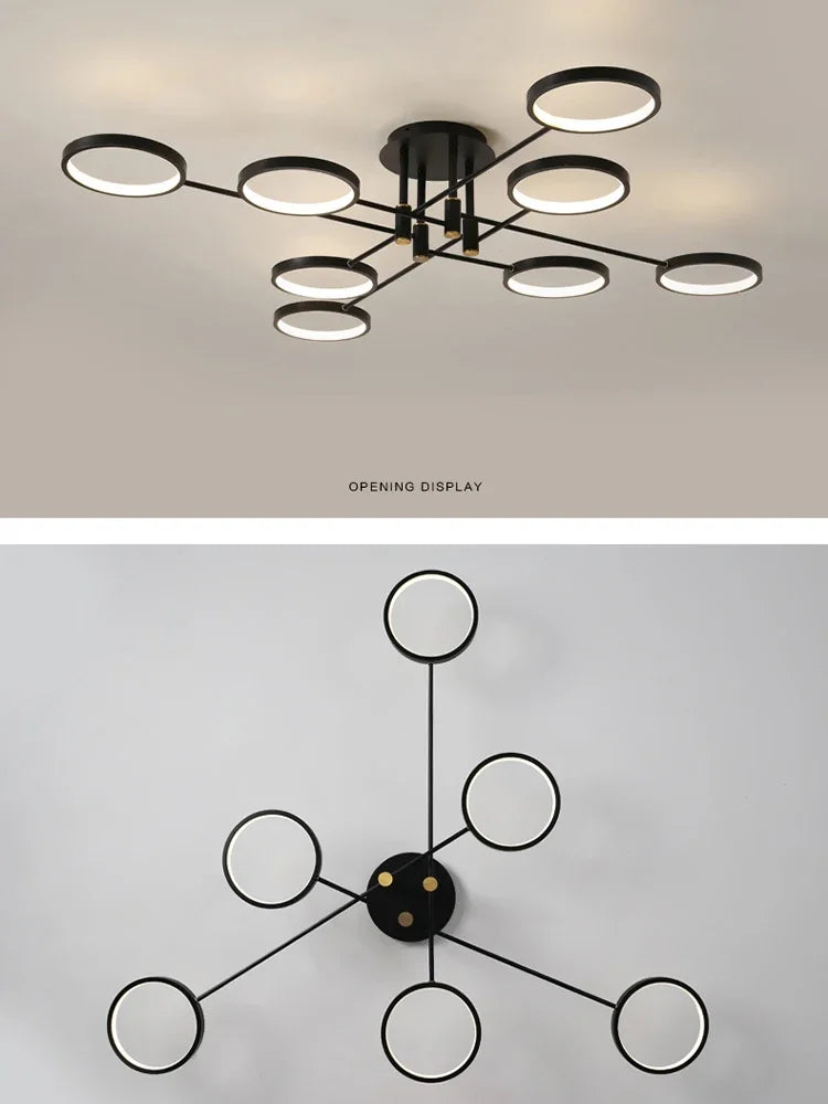 LumenVibe LED-Kronleuchter - Modernes Design mit verstellbarer Aufhängung