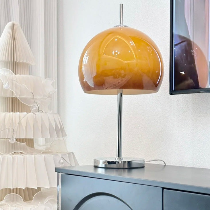 BauPilz Tischlampe – Retro-Stil, Pilzform, Weiß, für Wohnzimmer