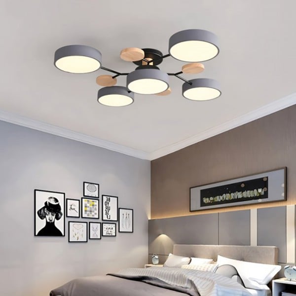 Moderne runde LED Deckenleuchte Acryl Warmlicht Wohnzimmer