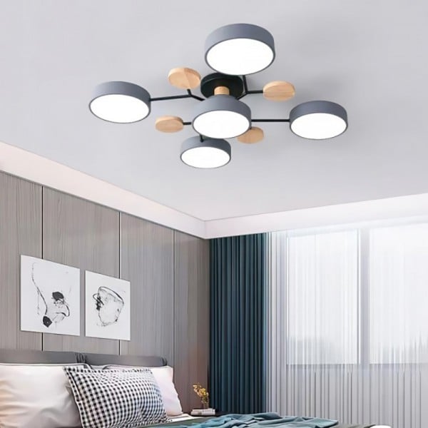 Moderne runde LED Deckenleuchte Acryl Warmlicht Wohnzimmer