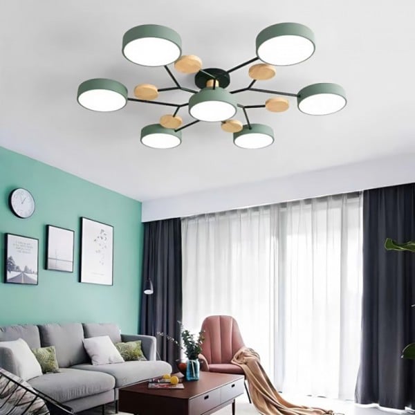 Moderne runde LED Deckenleuchte Acryl Warmlicht Wohnzimmer