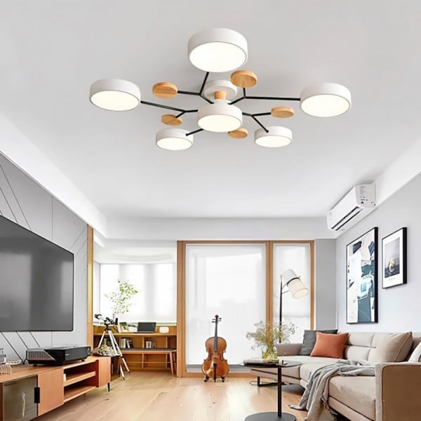 Moderne runde LED Deckenleuchte Acryl Warmlicht Wohnzimmer