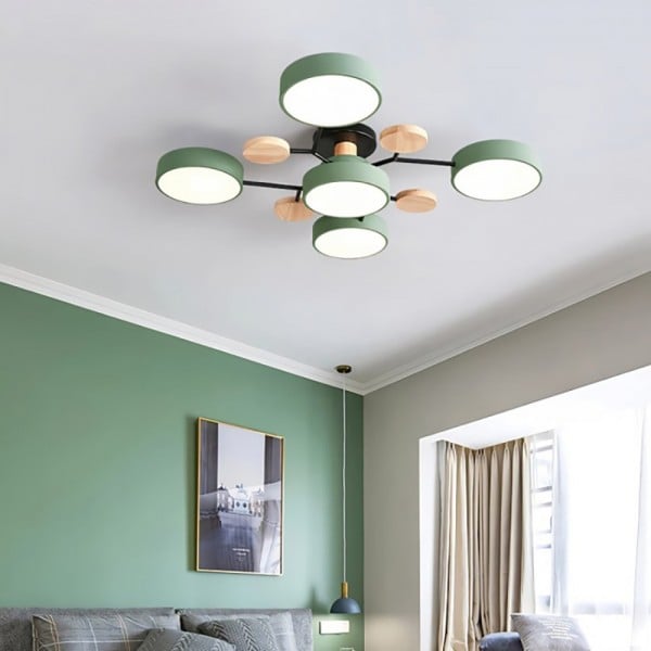Moderne runde LED Deckenleuchte Acryl Warmlicht Wohnzimmer