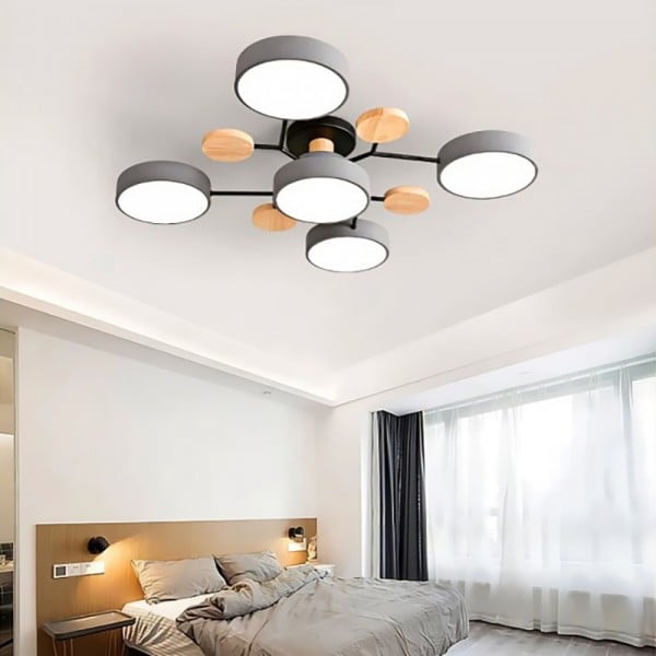 Moderne runde LED Deckenleuchte Acryl Warmlicht Wohnzimmer