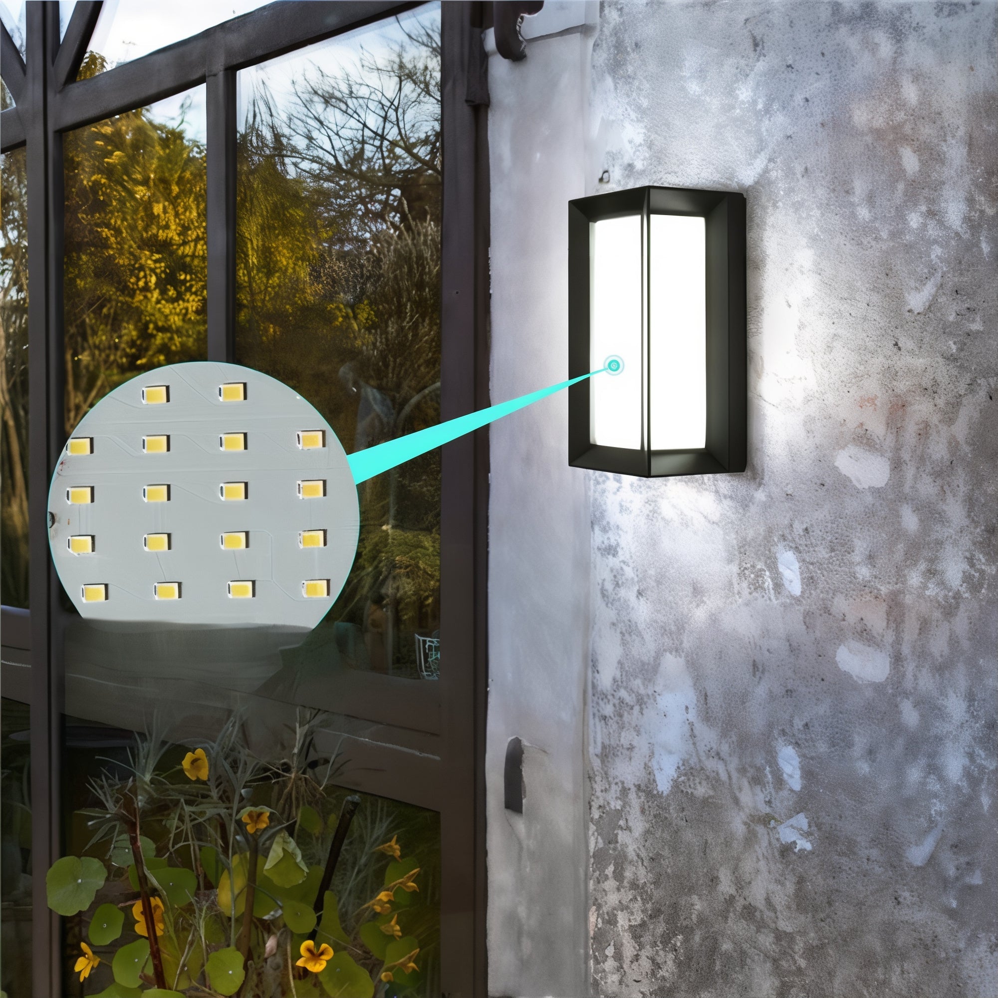 NovaLight LED Außenwandleuchte – Schwarz Modern Wasserdicht