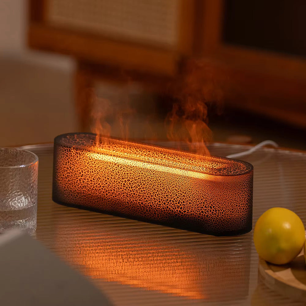 VapoFlame LED-Feuerlampen-Luftbefeuchter Schwarz für Wohnzimmer
