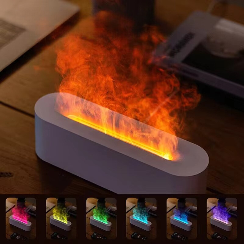 VapoFlame LED-Feuerlampen-Luftbefeuchter Schwarz für Wohnzimmer