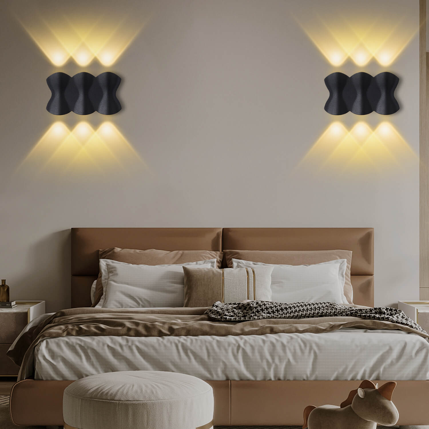 LumoShield LED-Wandleuchte - Wasserdicht und modernes Design - Für Schlafzimmer/Wohnzimmer