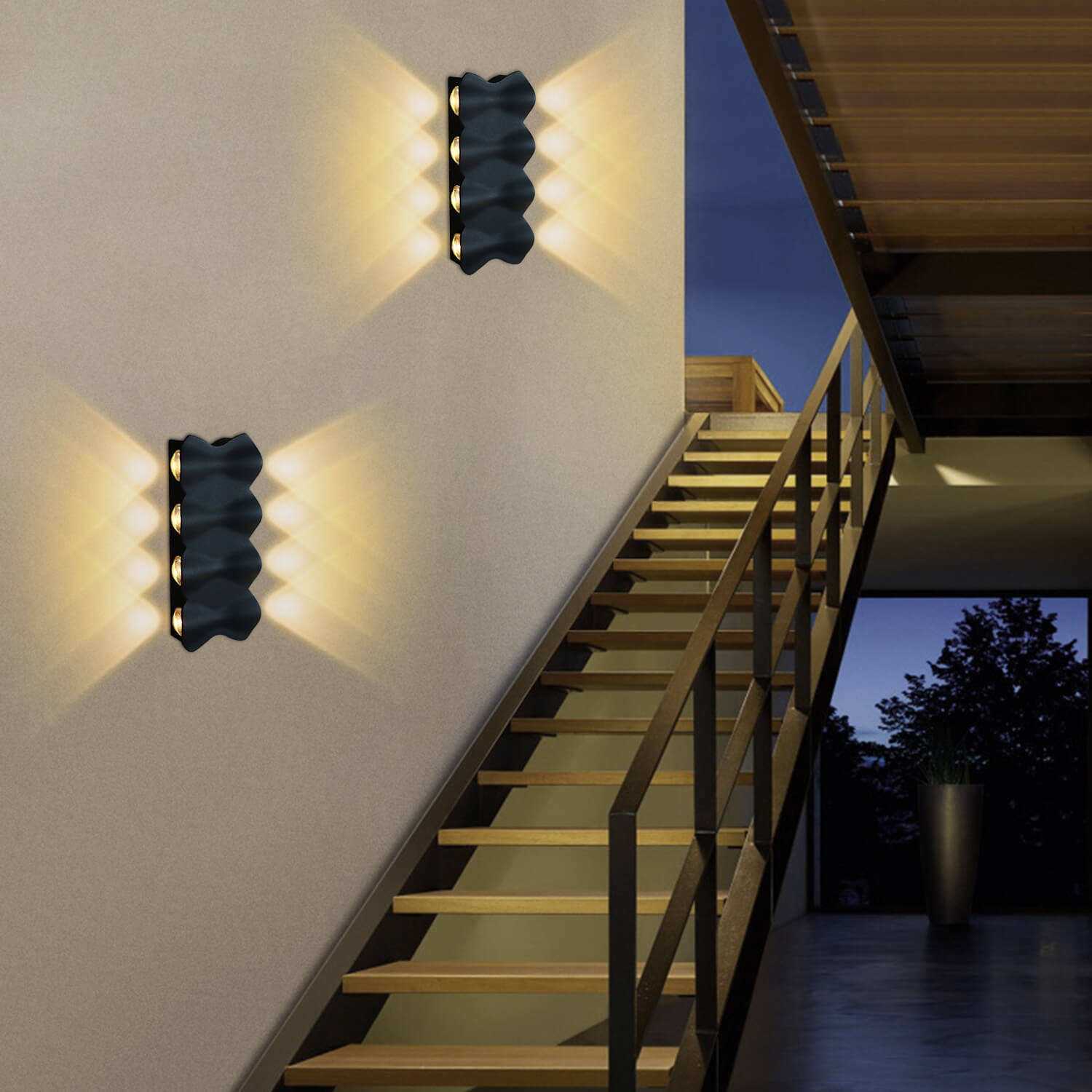LumoShield LED-Wandleuchte - Wasserdicht und modernes Design - Für Schlafzimmer/Wohnzimmer