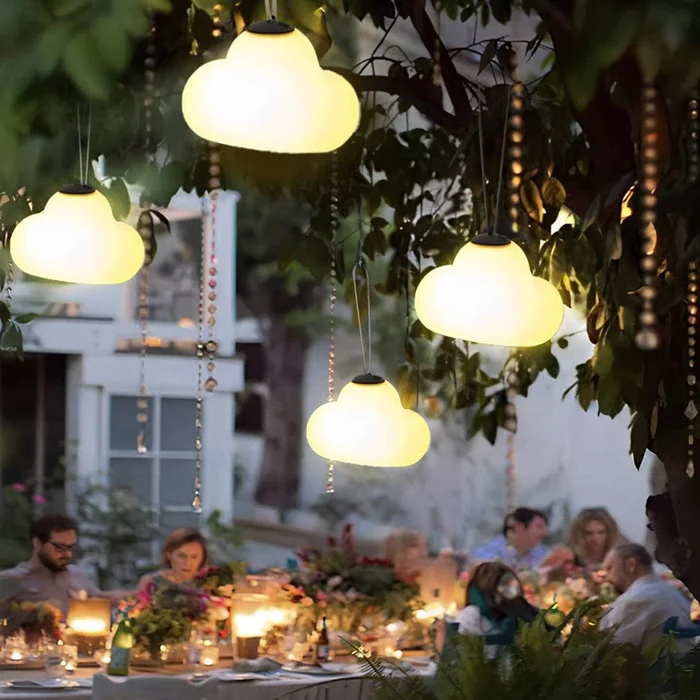 LumiMinori Hängeleuchte LED Wolkenform Weiß
