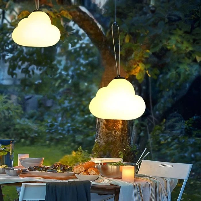 LumiMinori Hängeleuchte LED Wolkenform Weiß