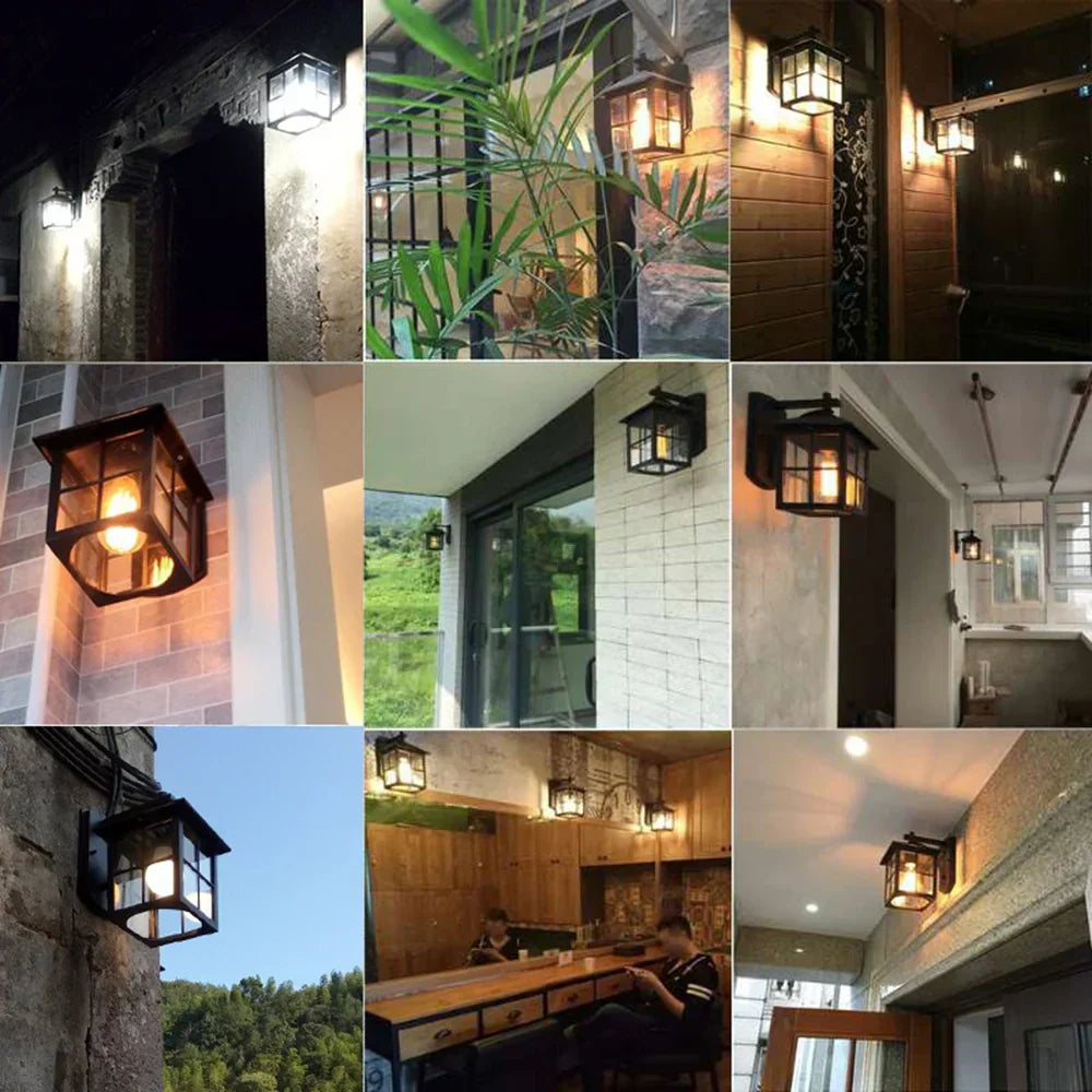 VintageGlow – Außenwandleuchte im Retro-Laternenstil für Garten & Terrasse