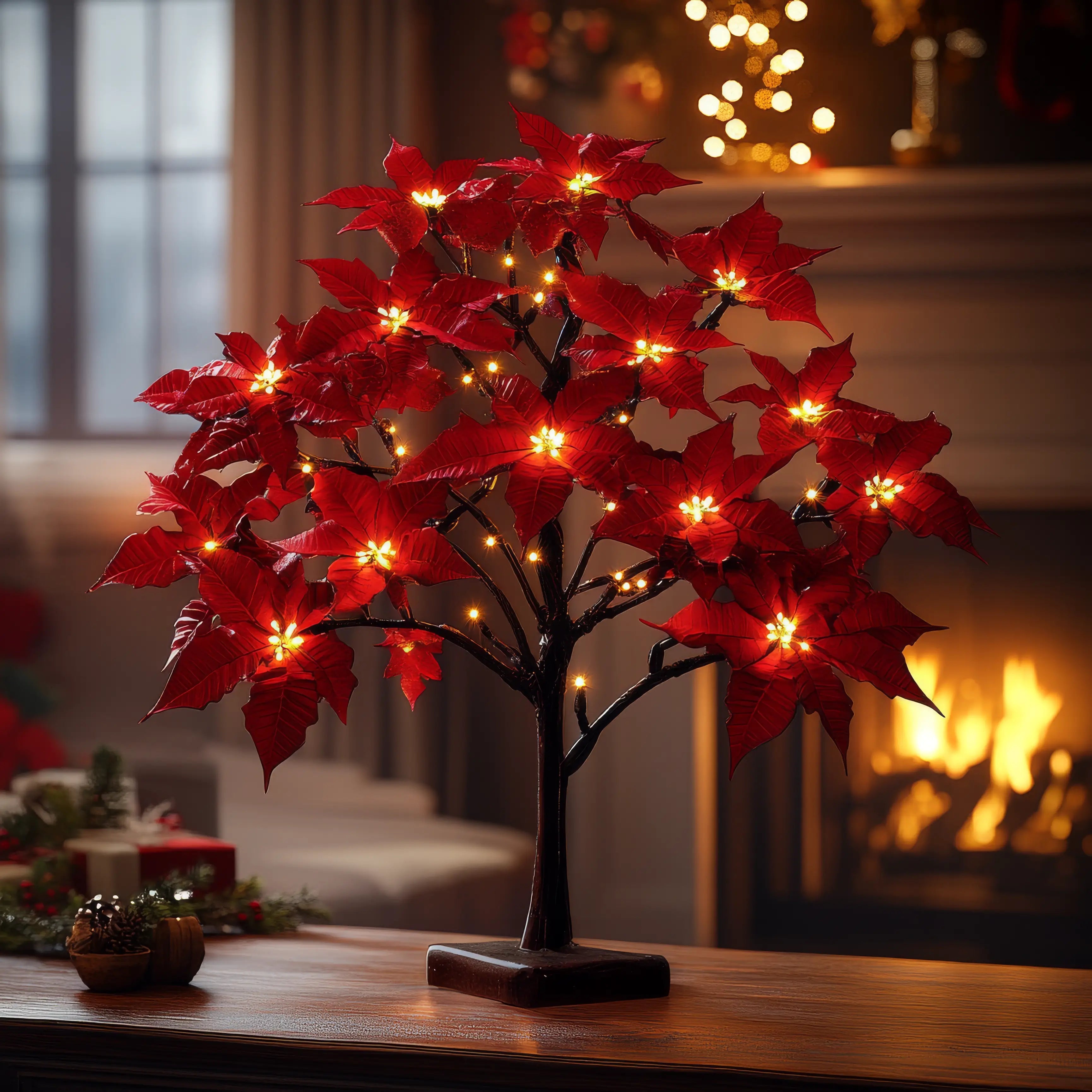 Leuchtender Weihnachtsstern-Baum LED-Dekolampe für Innenräume