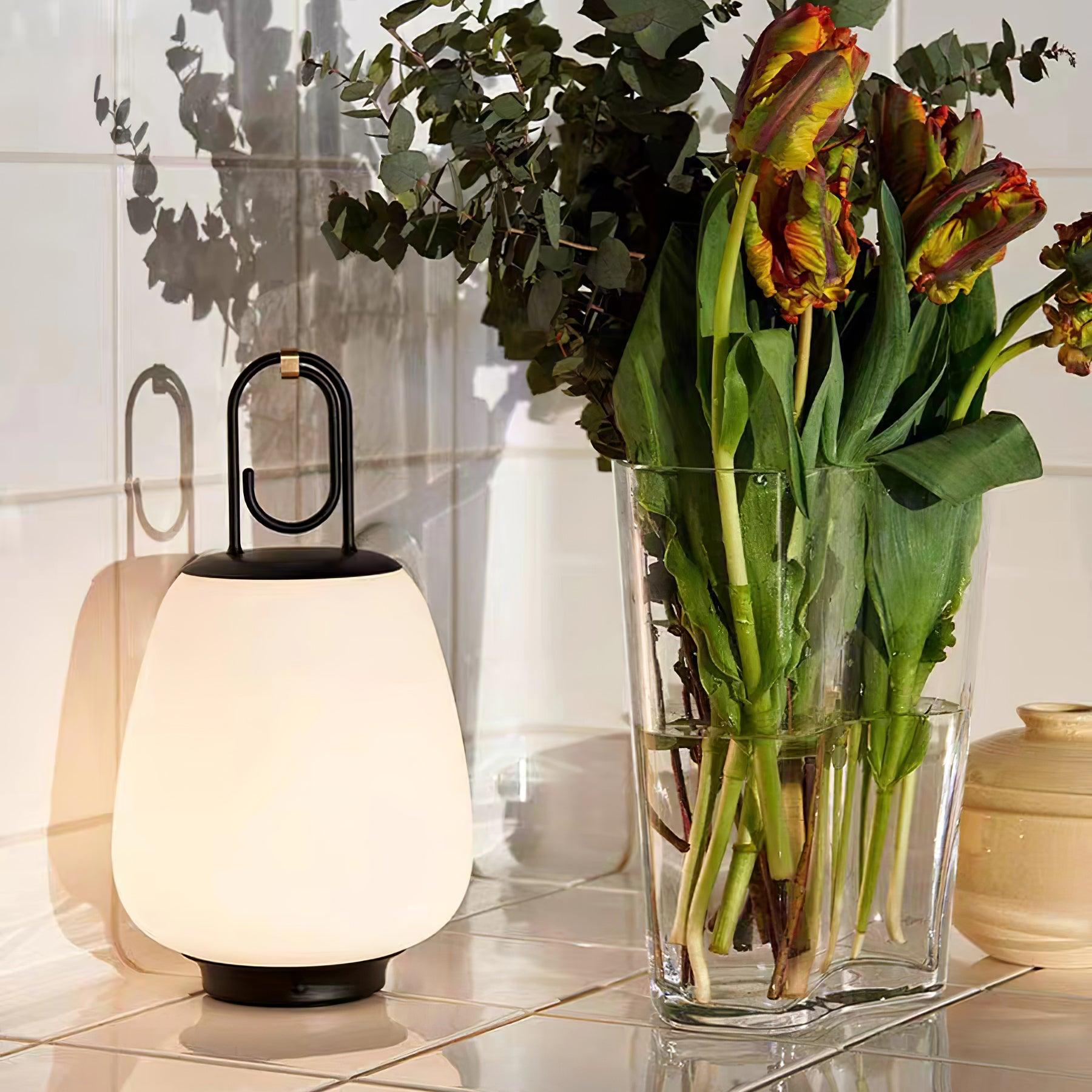 LuminaGo Tragbare Laternen-Tischlampe – Akku Warmweiß Garten & Terrasse