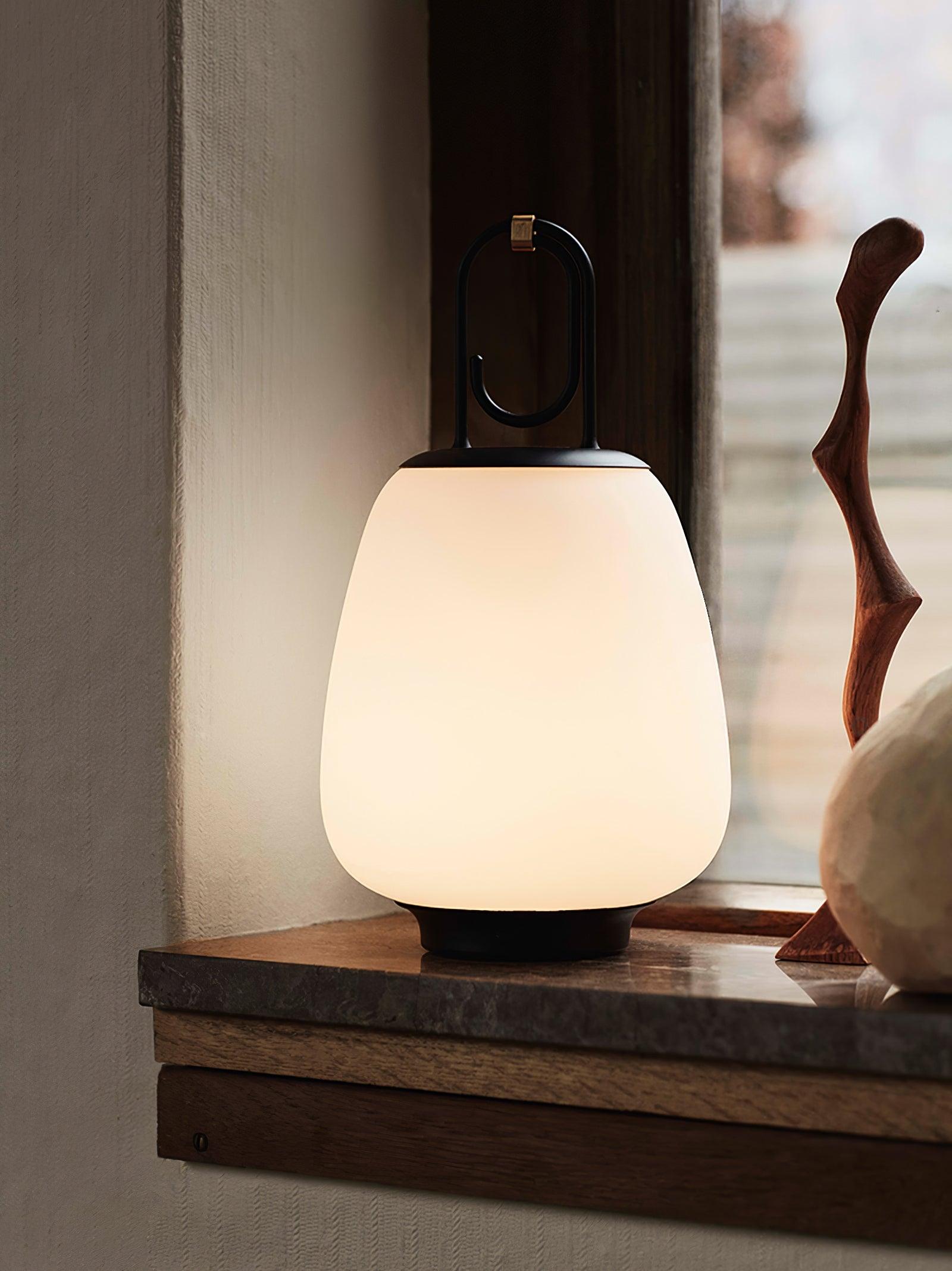 LuminaGo Tragbare Laternen-Tischlampe – Akku Warmweiß Garten & Terrasse