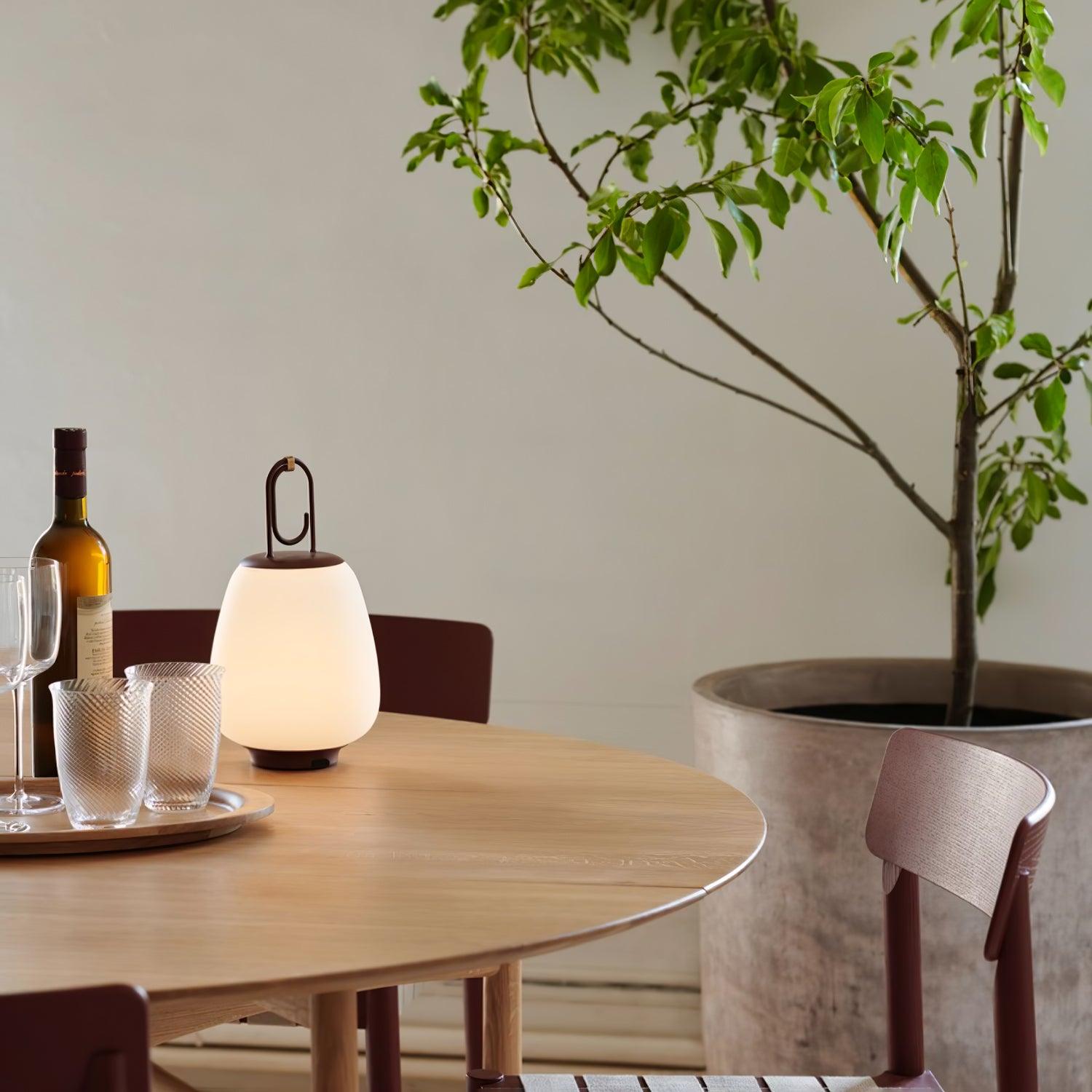 LuminaGo Tragbare Laternen-Tischlampe – Akku Warmweiß Garten & Terrasse