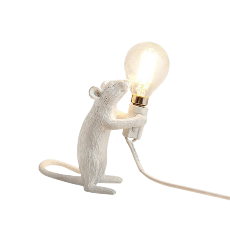 MouseCharm - Verspieltes Art Deco Nachtlicht mit Maus Sockel