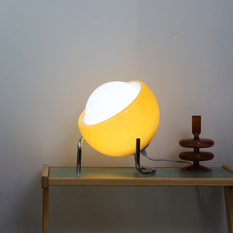 LumiBau Tischlampe – Mittelalterlicher Bauhaus-Stil LED Weiß Wohnzimmer