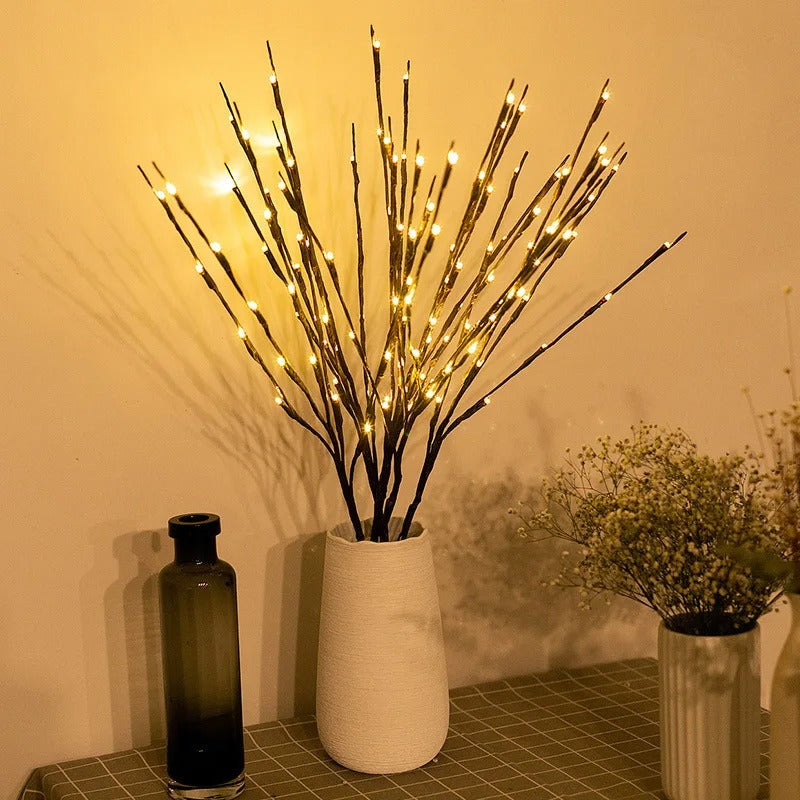 LeuchtWeide Lampe im Naturstil mit warmem LED-Licht