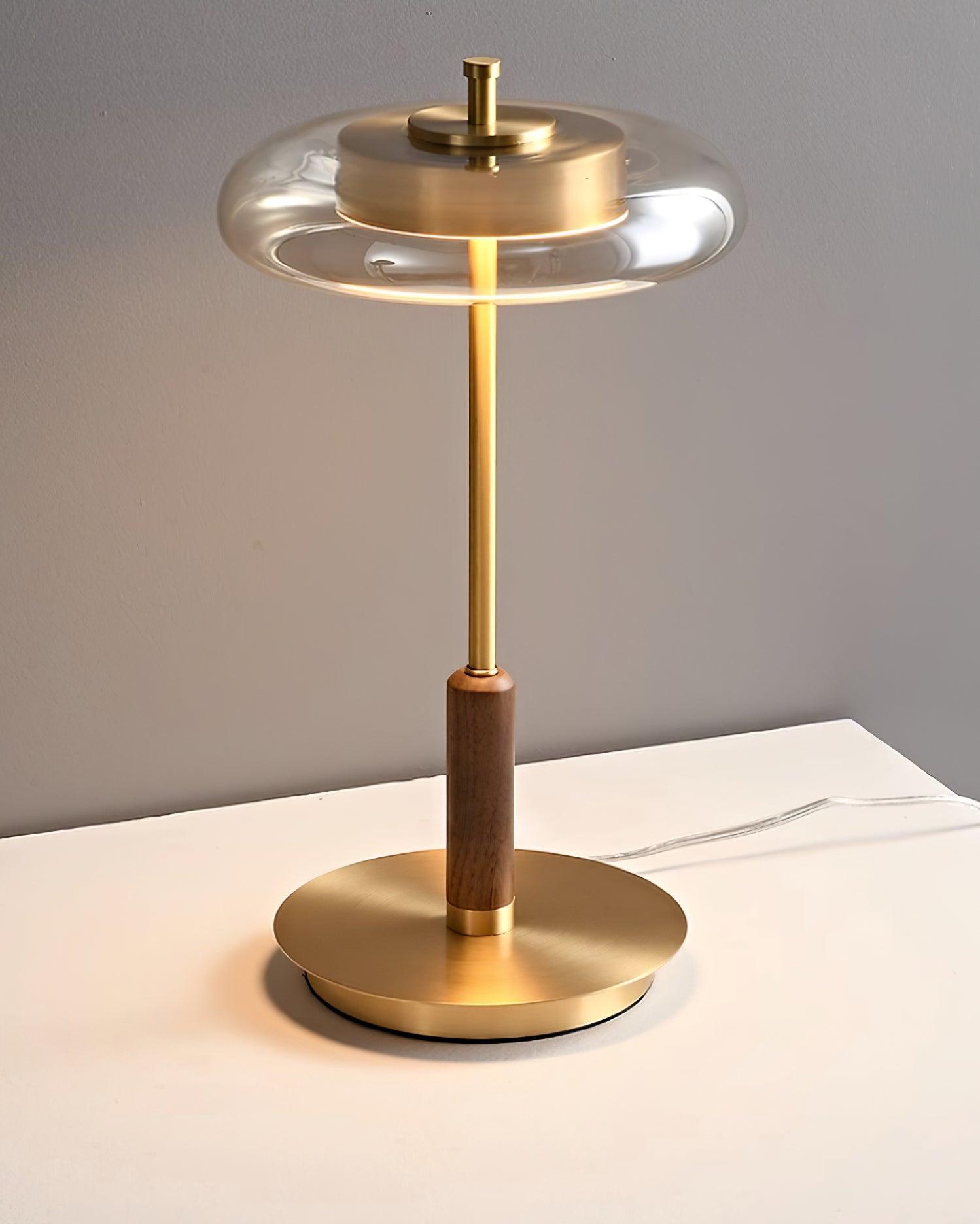 LumoRaldo Tischlampe Modern LED Gold Schwarz für Wohnzimmer