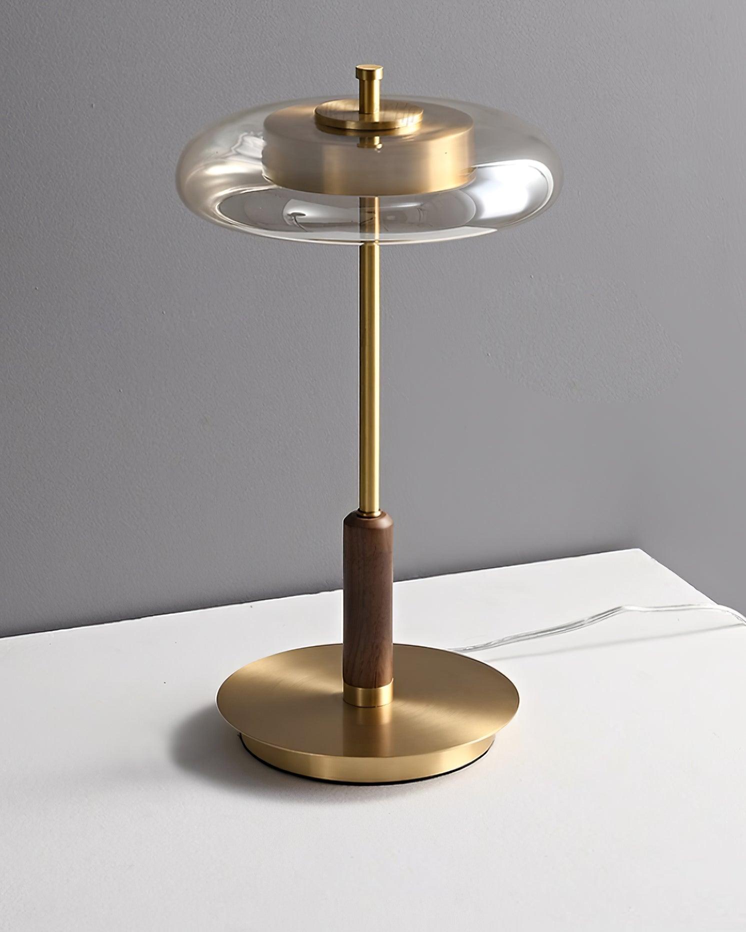 LumoRaldo Tischlampe Modern LED Gold Schwarz für Wohnzimmer