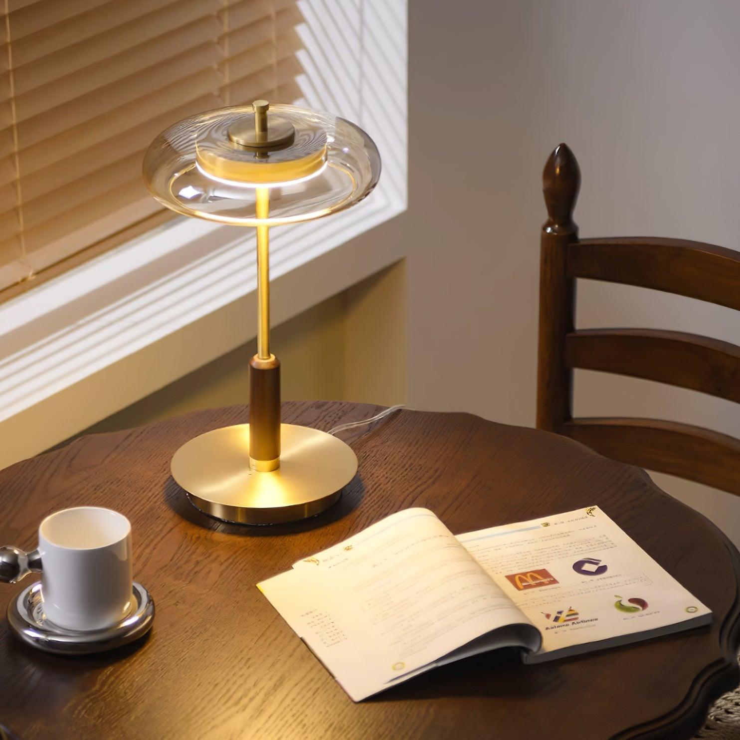 LumoRaldo Tischlampe Modern LED Gold Schwarz für Wohnzimmer