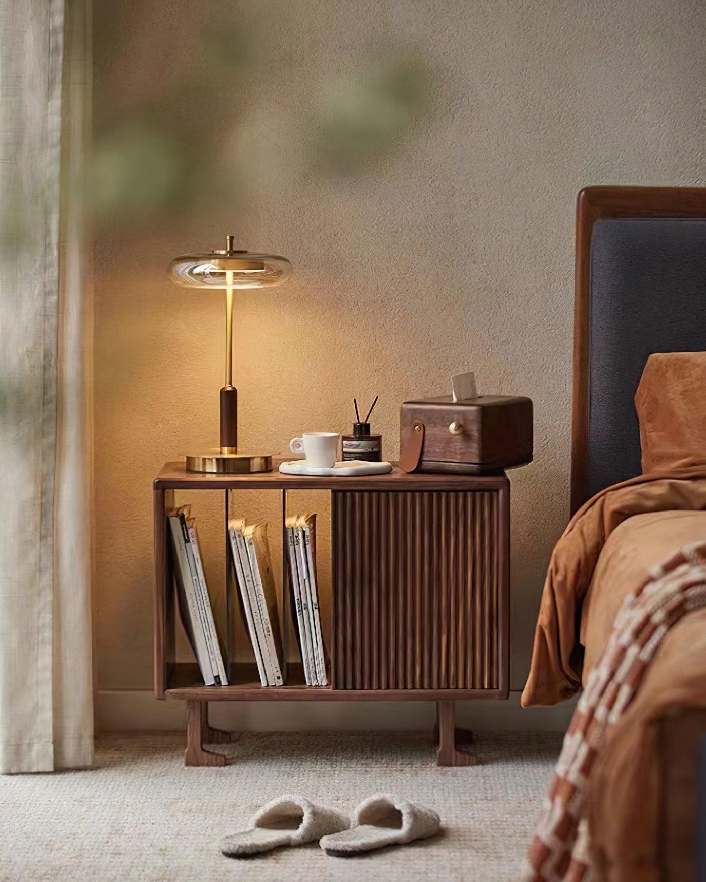 LumoRaldo Tischlampe Modern LED Gold Schwarz für Wohnzimmer