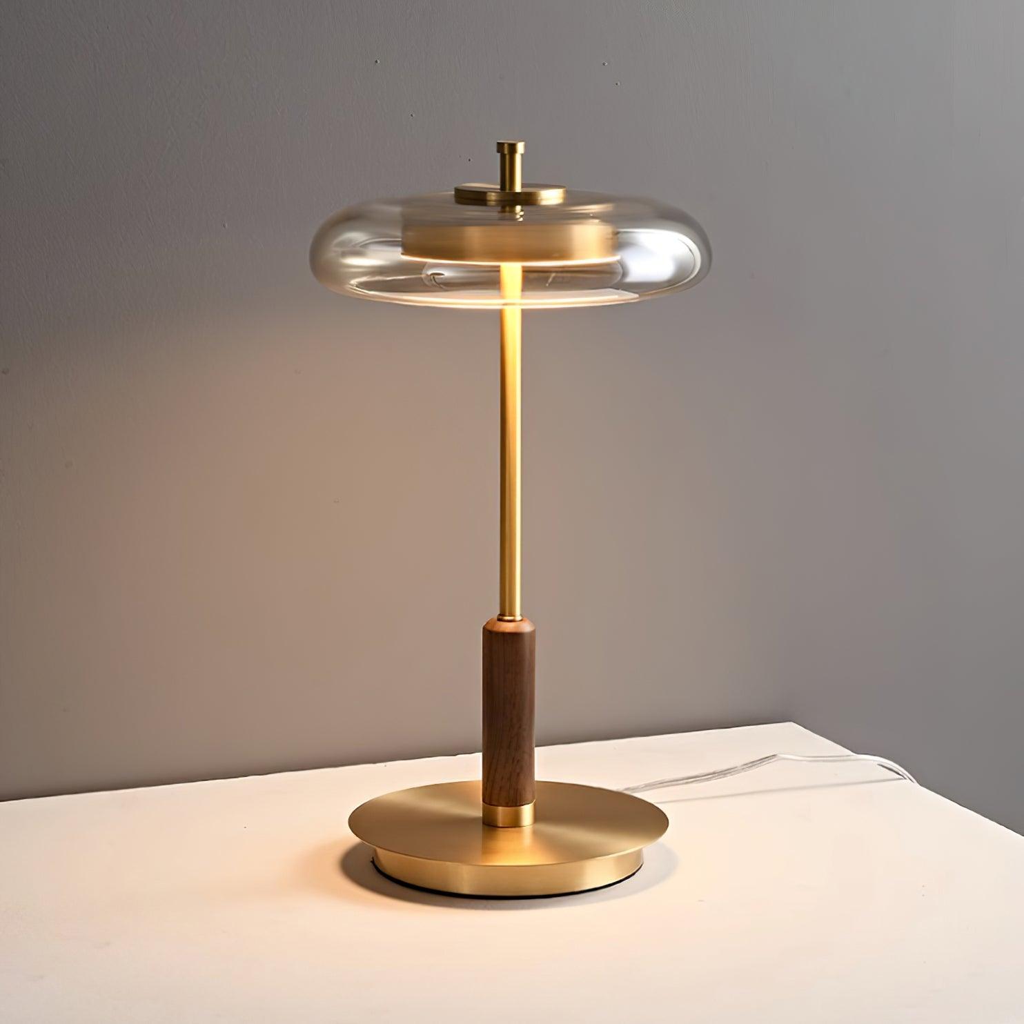 LumoRaldo Tischlampe Modern LED Gold Schwarz für Wohnzimmer