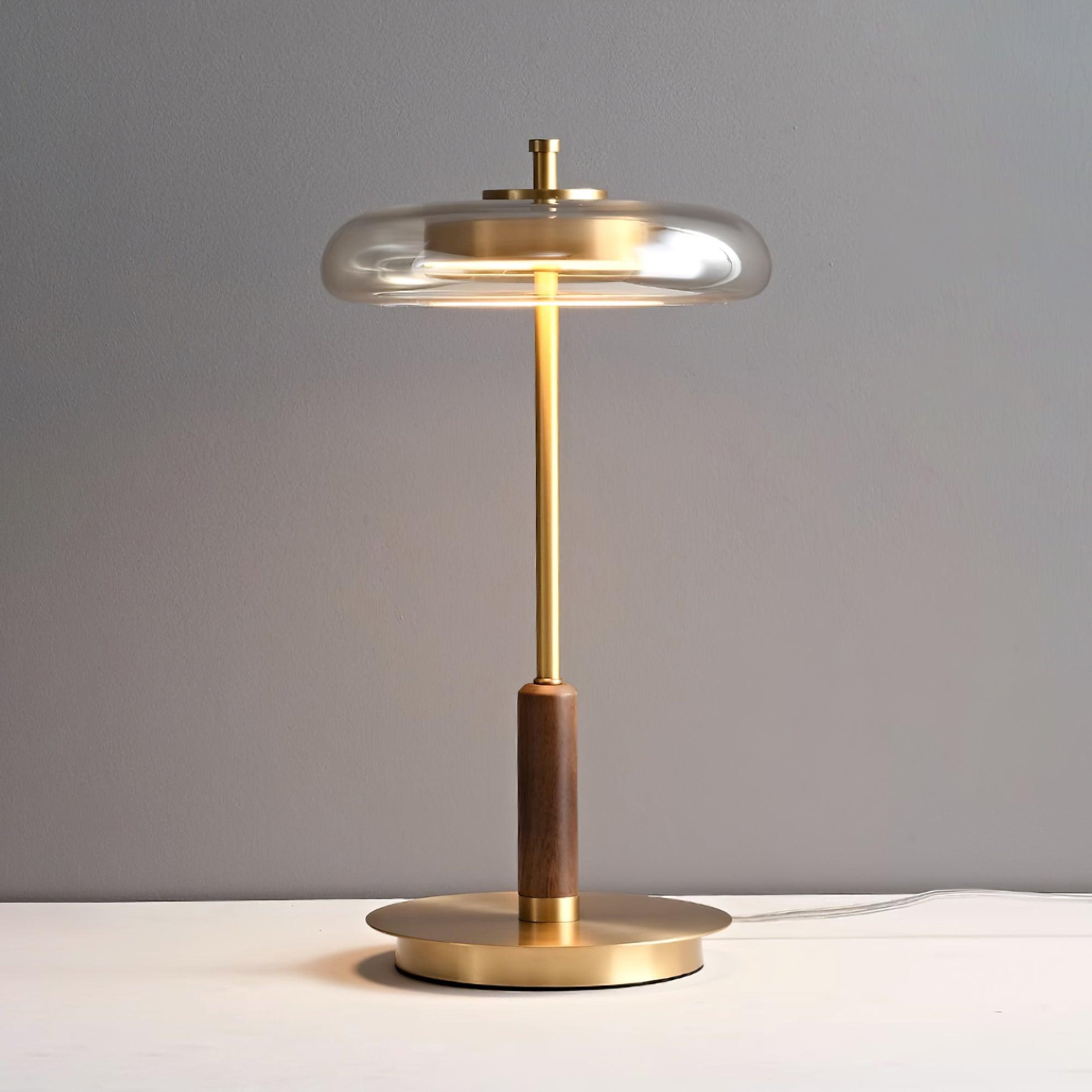 LumoRaldo Tischlampe Modern LED Gold Schwarz für Wohnzimmer