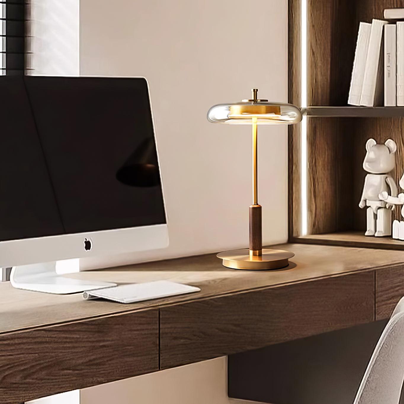 LumoRaldo Tischlampe Modern LED Gold Schwarz für Wohnzimmer