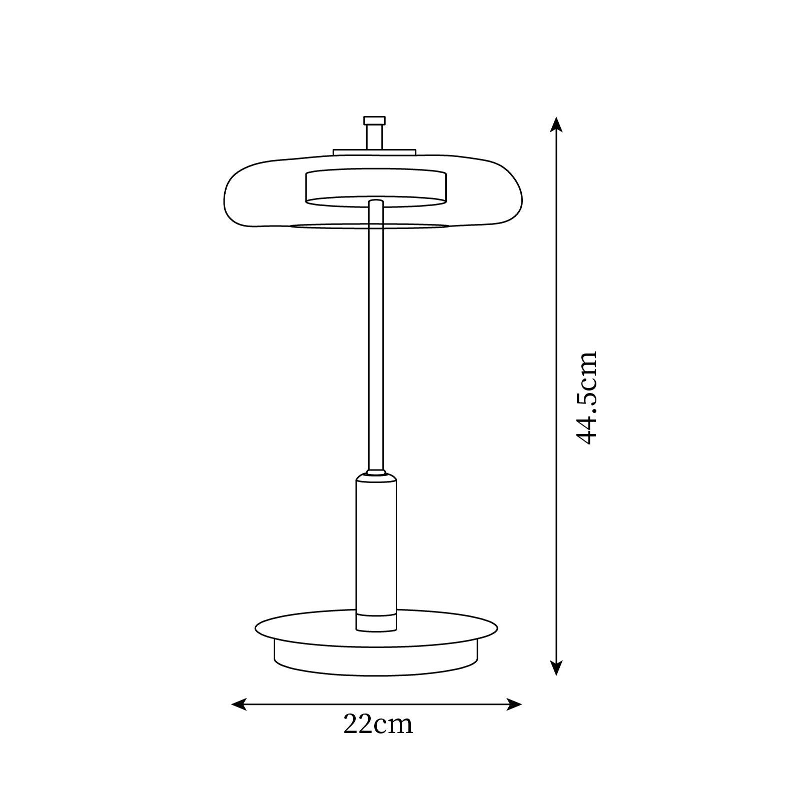 LumoRaldo Tischlampe Modern LED Gold Schwarz für Wohnzimmer