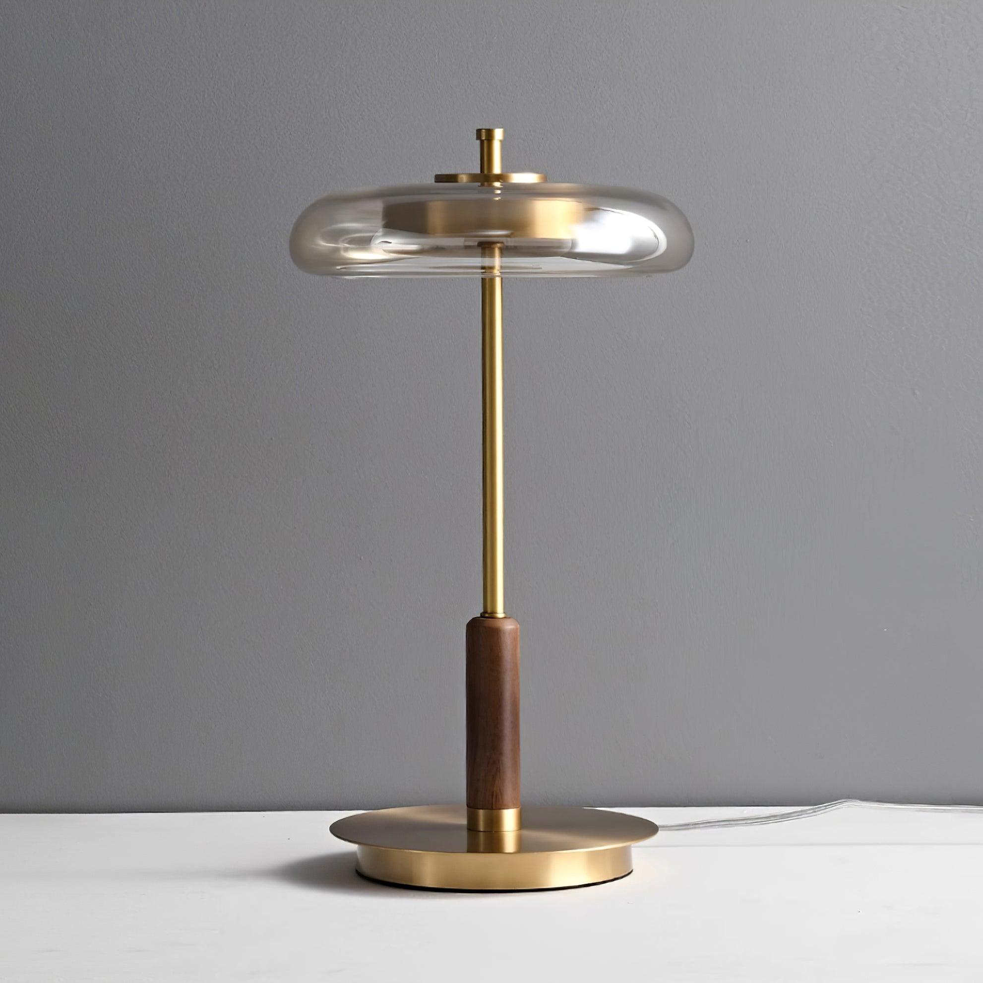 LumoRaldo Tischlampe Modern LED Gold Schwarz für Wohnzimmer
