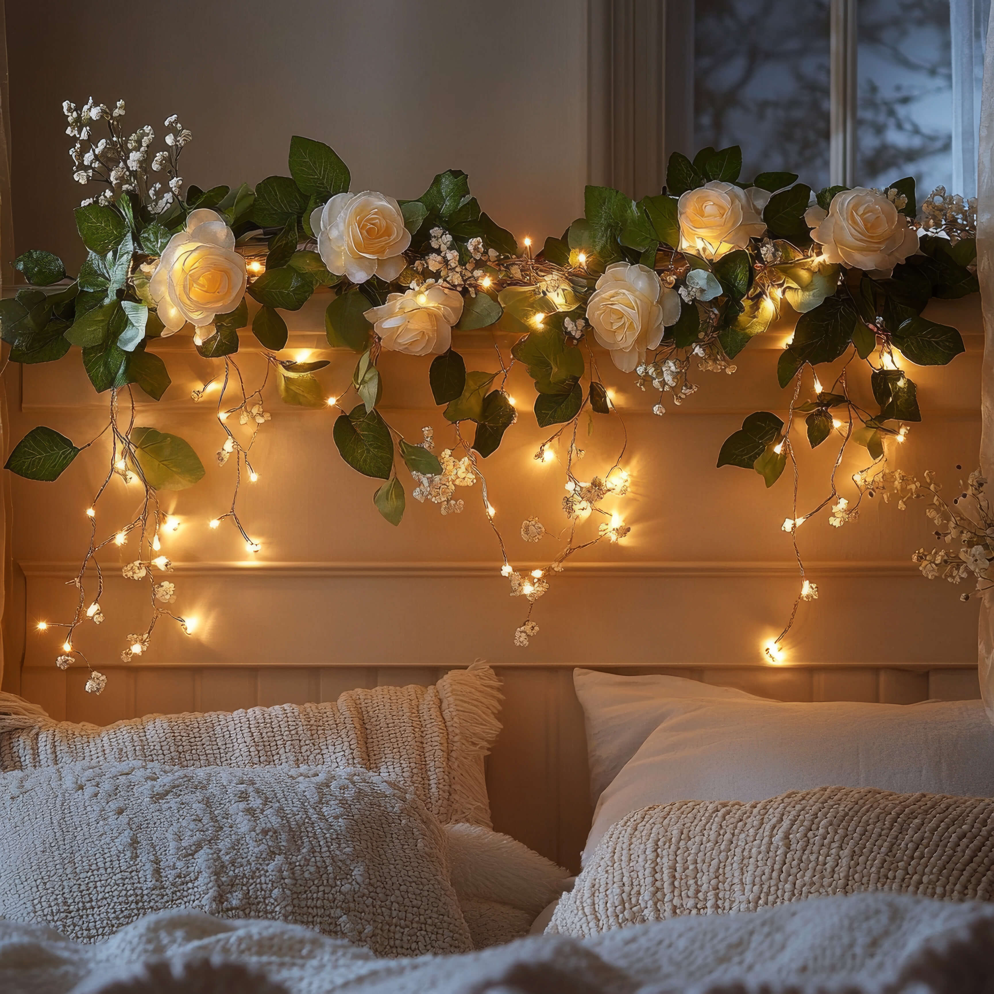BlossomRose LED-Kranzlampe in Rosé – für Wohn- oder Esszimmer