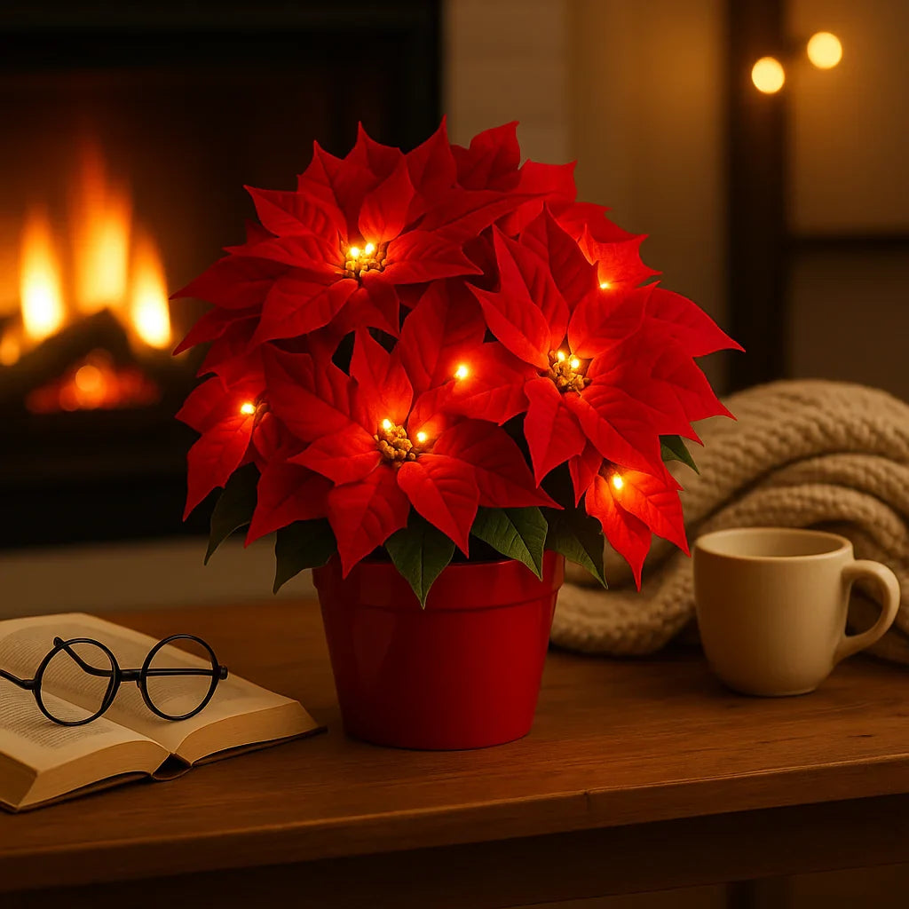 RubyBloom Glow – LED Deko-Lampe warmweiß für Wohnzimmer