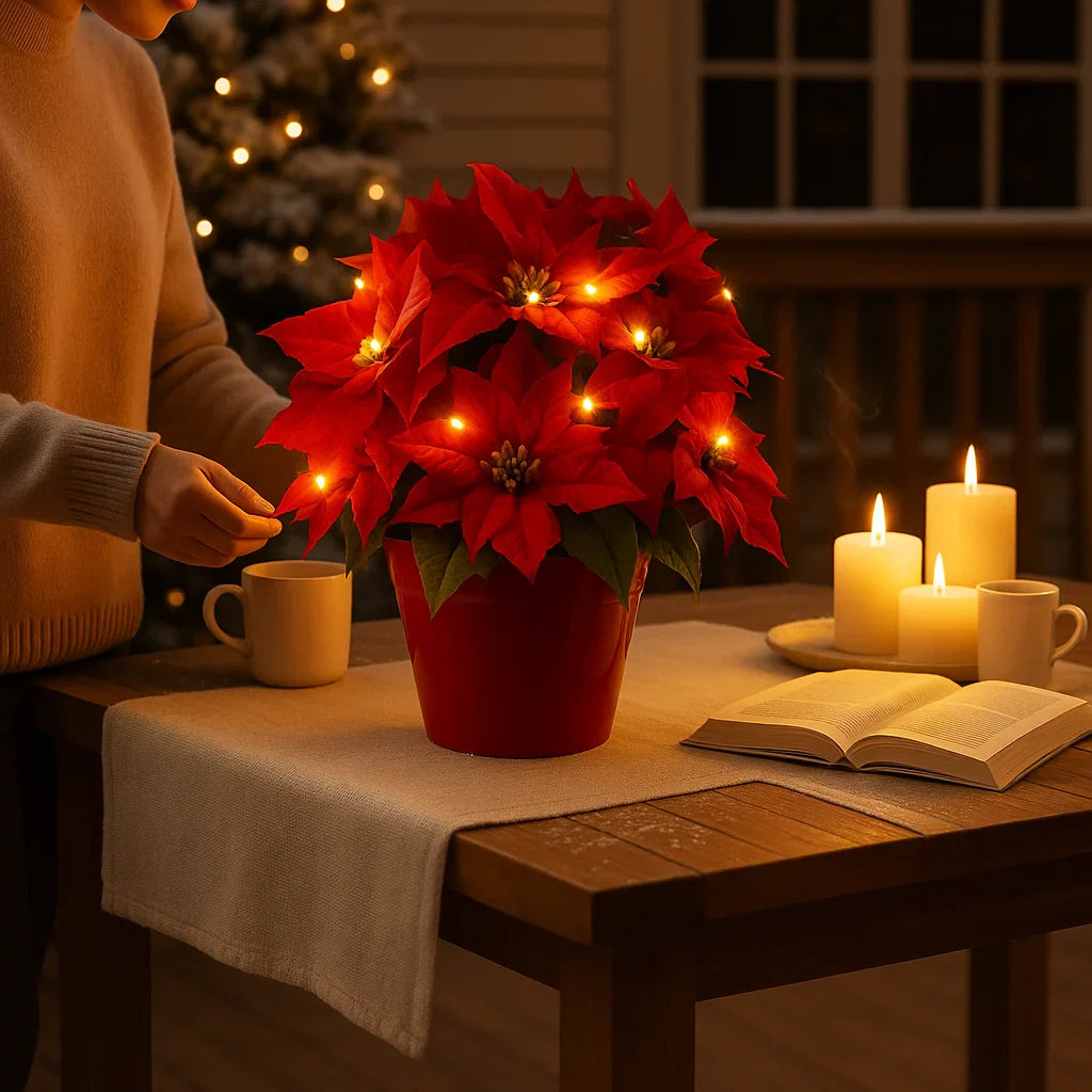 RubyBloom Glow – LED Deko-Lampe warmweiß für Wohnzimmer